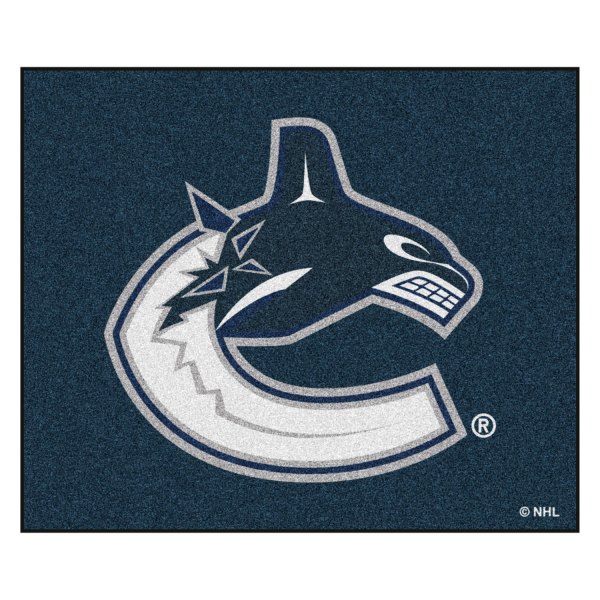 FanMats® - Vancouver Canucks 59.5" x 71" Nylon Face Tailgater Mat with "Jumping Orca" Logo