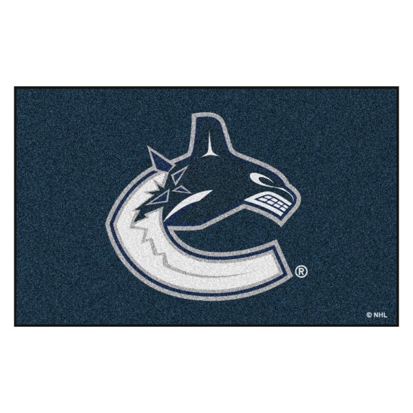FanMats® - Vancouver Canucks 60" x 96" Nylon Face Ulti-Mat with "Jumping Orca" Logo