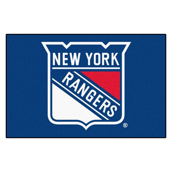 FanMats® - New York Rangers 19" x 30" Nylon Face Starter Mat with "New York Rangers Shield" Logo