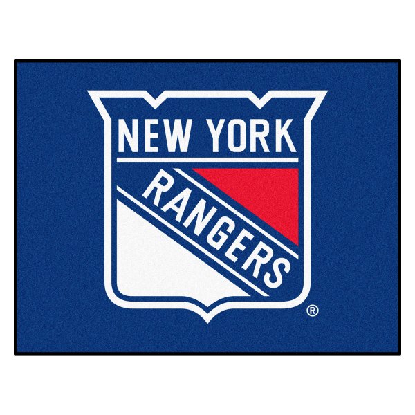 FanMats® - New York Rangers 33.75" x 42.5" Nylon Face All-Star Floor Mat with "New York Rangers Shield" Logo