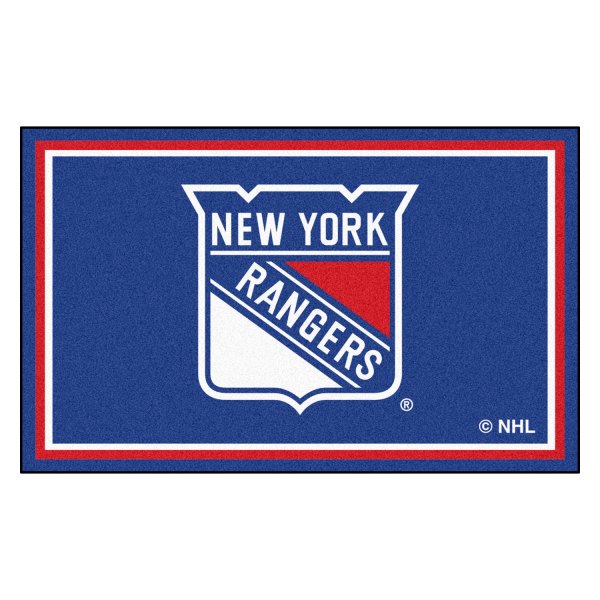 FanMats® - New York Rangers 48" x 72" Nylon Face Ultra Plush Floor Rug with "New York Rangers Shield" Logo