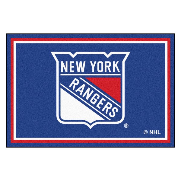 FanMats® - New York Rangers 60" x 96" Nylon Face Ultra Plush Floor Rug with "New York Rangers Shield" Logo