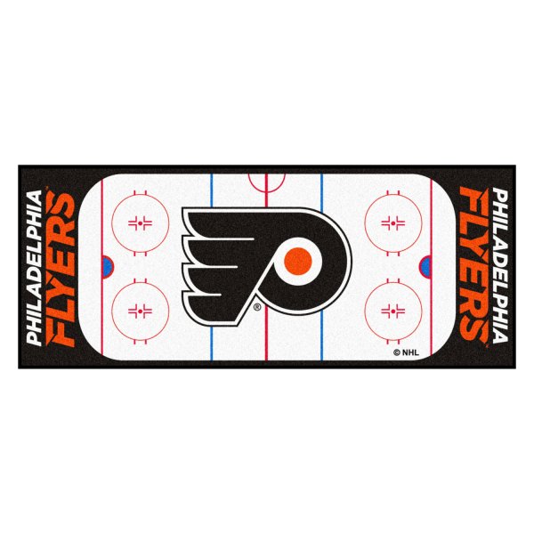 FanMats® - Philadelphia Flyers 30" x 72" Nylon Face Hockey Rink Runner Mat with "P" Logo