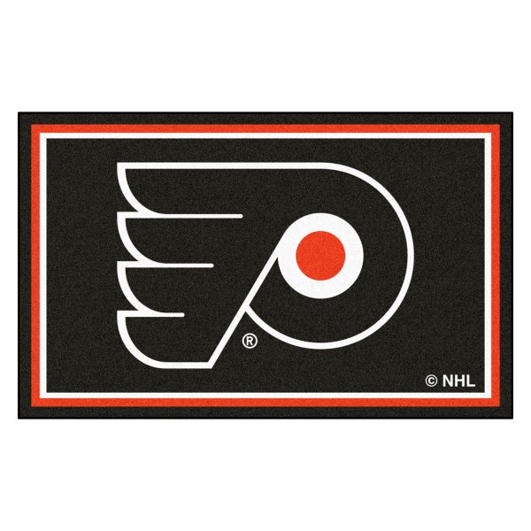 FanMats® - Philadelphia Flyers 48" x 72" Nylon Face Ultra Plush Floor Rug with "P" Logo