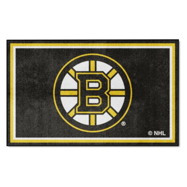 FanMats® - Boston Bruins 48" x 72" Nylon Face Ultra Plush Floor Rug with "Spoked-B" Logo