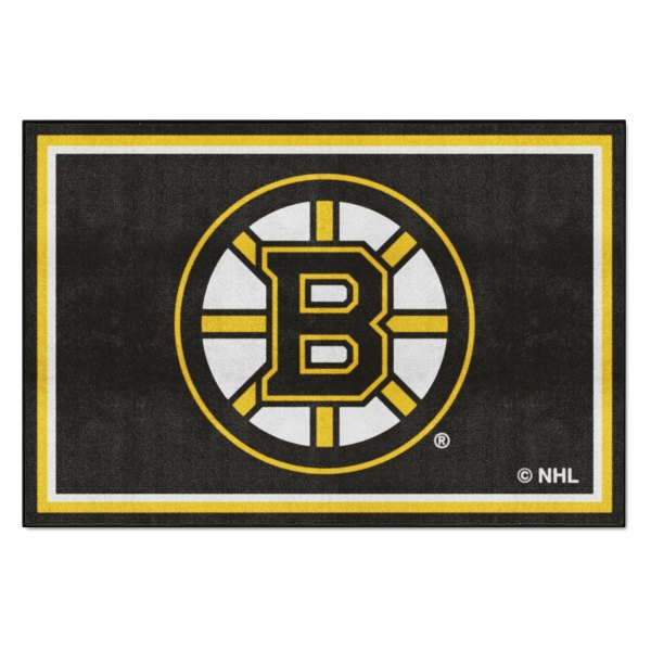 FanMats® - Boston Bruins 60" x 96" Nylon Face Ultra Plush Floor Rug with "Spoked-B" Logo