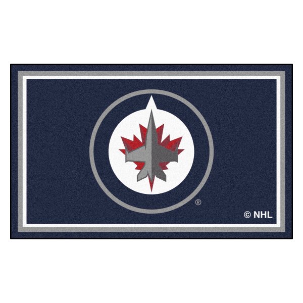 FanMats® - Winnipeg Jets 48" x 72" Nylon Face Ultra Plush Floor Rug with "Jets Primary" Logo