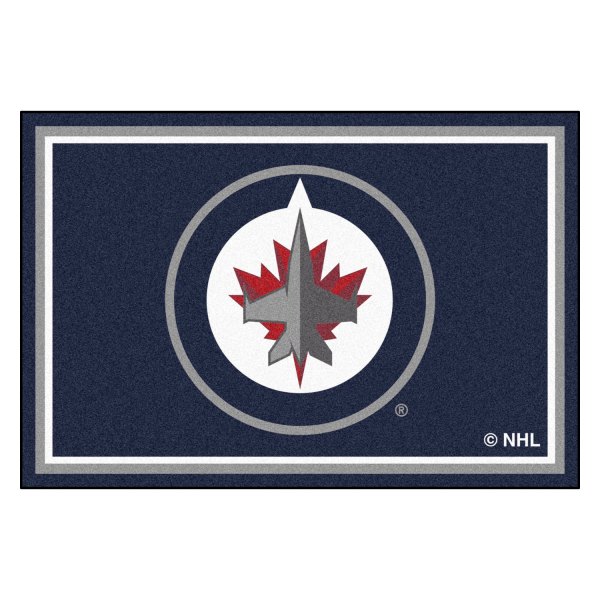 FanMats® - Winnipeg Jets 60" x 96" Nylon Face Ultra Plush Floor Rug with "Jets Primary" Logo
