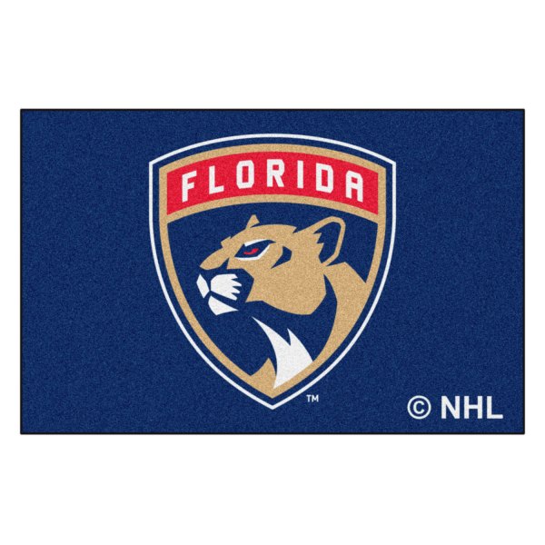 FanMats® - Florida Panthers 19" x 30" Nylon Face Starter Mat with "Shield Panthers" Logo