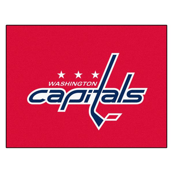 FanMats® - Washington Capitals 33.75" x 42.5" Nylon Face All-Star Floor Mat with "Capitals" Logo