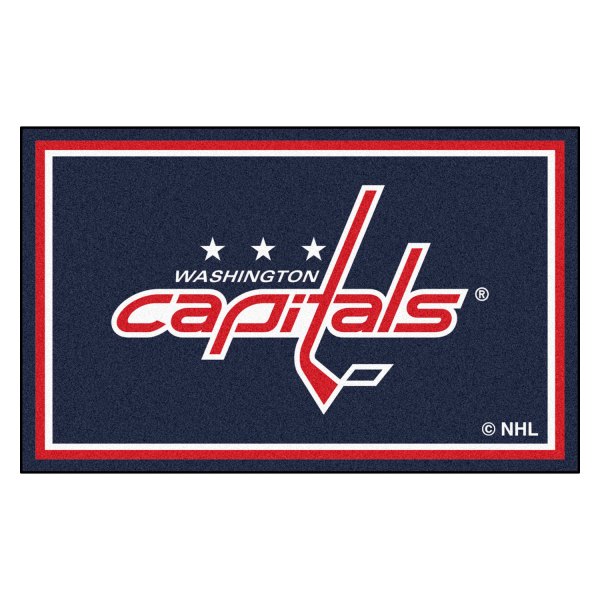 FanMats® - Washington Capitals 48" x 72" Nylon Face Ultra Plush Floor Rug with "Capitals" Logo