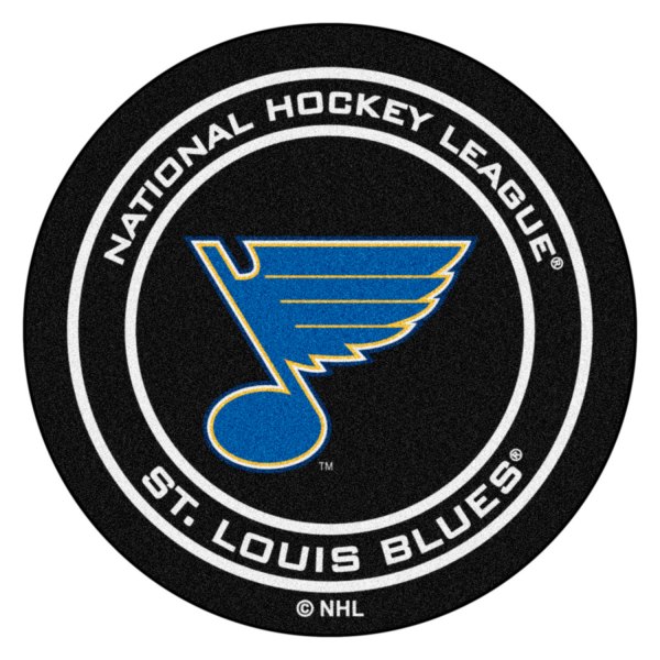 FanMats® - St. Louis Blues 27" Dia Nylon Face Hockey Puck Floor Mat with "Music Note" Primary Logo