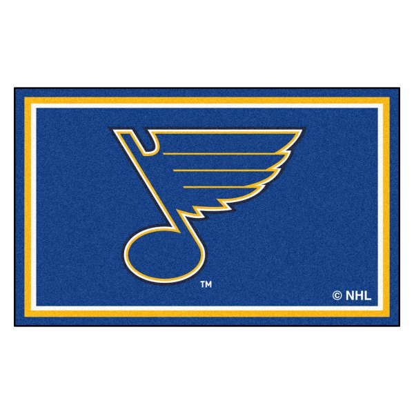 FanMats® - St. Louis Blues 48" x 72" Nylon Face Ultra Plush Floor Rug with "Music Note" Primary Logo