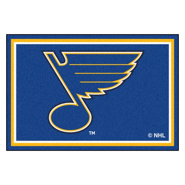 FanMats® - St. Louis Blues 60" x 96" Nylon Face Ultra Plush Floor Rug with "Music Note" Primary Logo