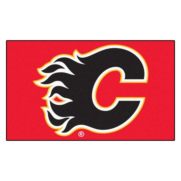 FanMats® - Calgary Flames 19" x 30" Nylon Face Starter Mat with "Flaming C" Logo