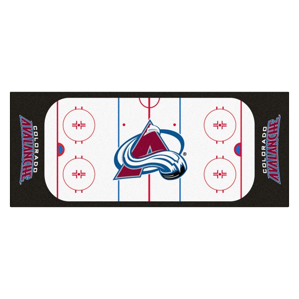 FanMats® - Colorado Avalanche 30" x 72" Nylon Face Hockey Rink Runner Mat with "Mountain A" Logo