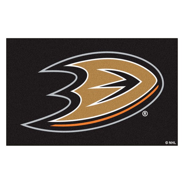 FanMats® - Anaheim Ducks 60" x 96" Nylon Face Ulti-Mat with "Duck Foot" Logo