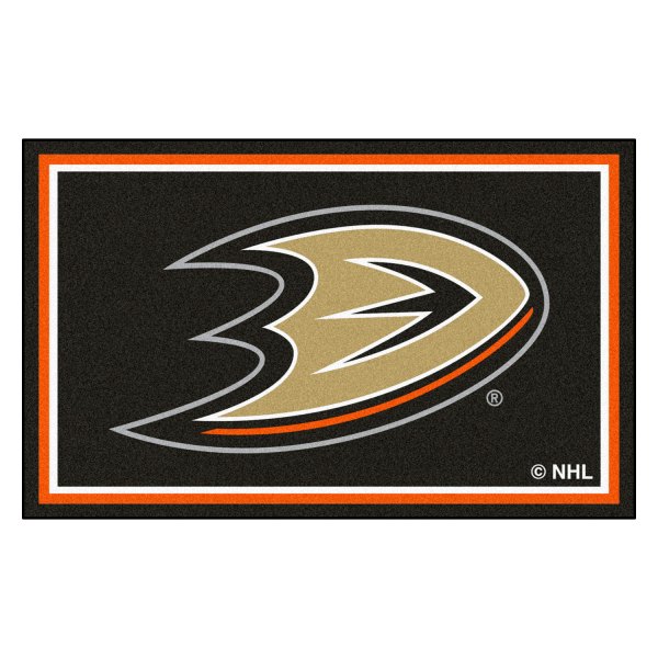 FanMats® - Anaheim Ducks 48" x 72" Nylon Face Ultra Plush Floor Rug with "Duck Foot" Logo
