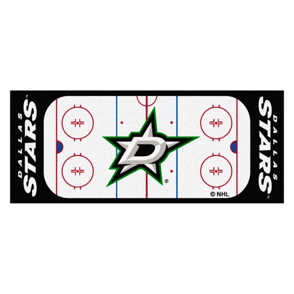 FanMats® - Dallas Stars 30" x 72" Nylon Face Hockey Rink Runner Mat with "D Star" Logo