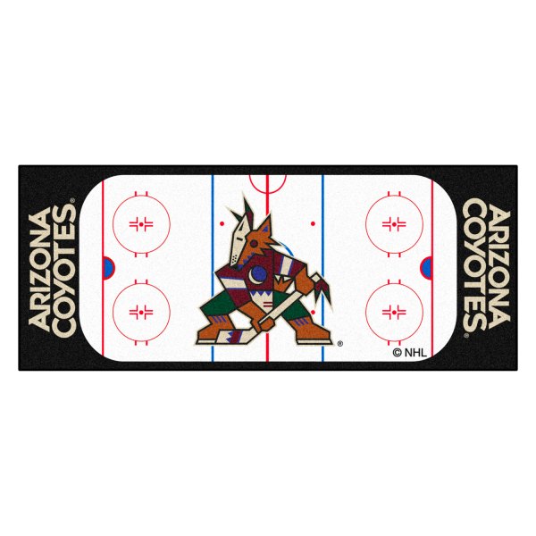 FanMats® - Arizona Coyotes 30" x 72" Nylon Face Hockey Rink Runner Mat with "Coyotes" Logo