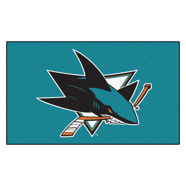 FanMats® - San Jose Sharks 19" x 30" Nylon Face Starter Mat with "Sharks" Logo