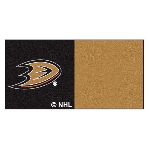 FanMats® - Anaheim Ducks 18" x 18" Nylon Face Team Carpet Tiles with "Duck Foot" Logo