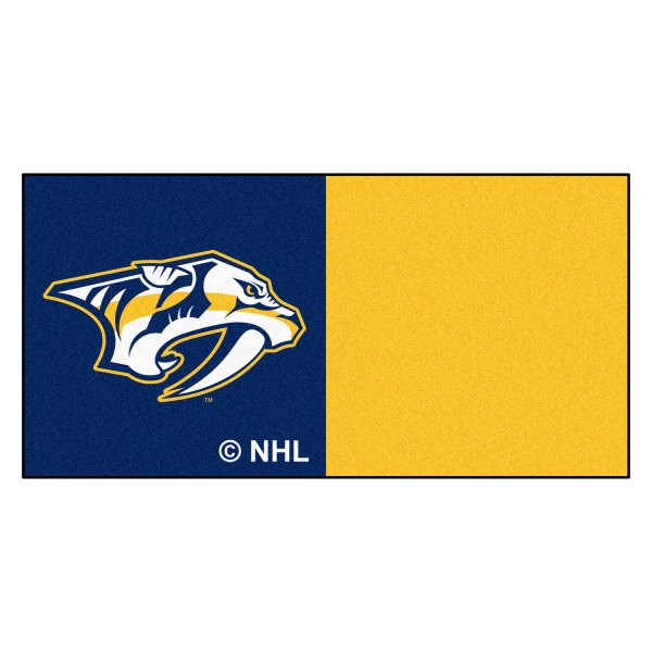 FanMats® - Nashville Predators 18" x 18" Blue Nylon Face Team Carpet Tiles with "Saber Tooth Tiger" Logo