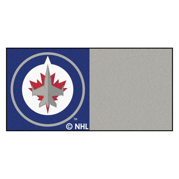 FanMats® - Winnipeg Jets 18" x 18" Nylon Face Team Carpet Tiles with "Jets Primary" Logo
