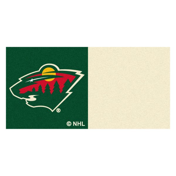 FanMats® - Minnesota Wild 18" x 18" Nylon Face Team Carpet Tiles with "Wild" Primary Logo