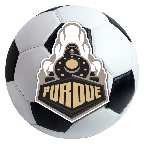 FanMats® - Purdue University 27" Dia Nylon Face Soccer Ball Floor Mat with "Train" Logo
