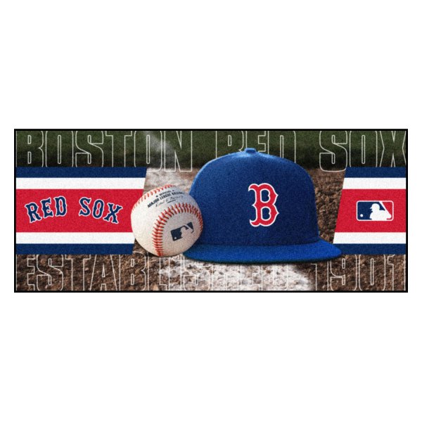 FanMats® - Boston Red Sox 30" x 72" Nylon Face Baseball Runner Mat