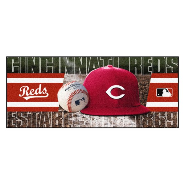FanMats® - Cincinnati Reds 30" x 72" Nylon Face Baseball Runner Mat with "C Reds" Logo
