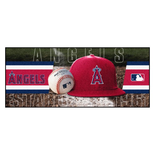 FanMats® - Los Angeles Angels 30" x 72" Nylon Face Baseball Runner Mat with "Halo A" Logo