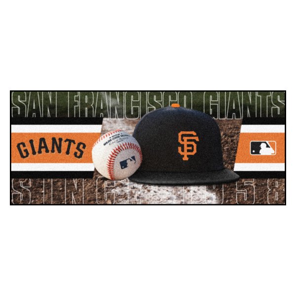 FanMats® - San Francisco Giants 30" x 72" Nylon Face Baseball Runner Mat with "SF" Logo