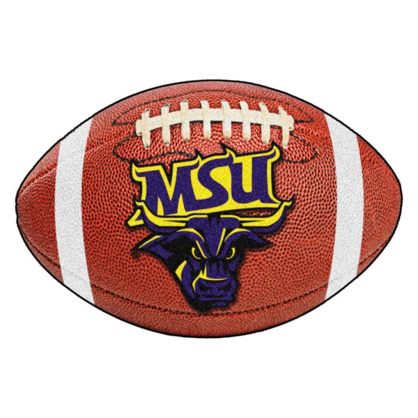 FanMats® - Minnesota State University (Mankato) 20.5" x 32.5" Nylon Face Football Ball Floor Mat with "MSU & Maverick" Logo