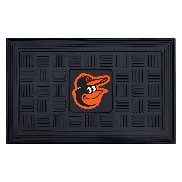 FanMats® - Baltimore Orioles 19.5" x 31.25" Ridged Vinyl Door Mat with "Cartoon Bird" Logo