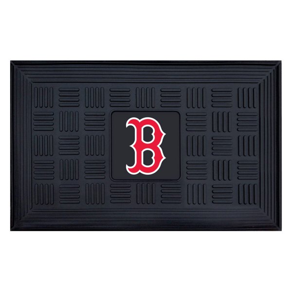 FanMats® - Boston Red Sox 19.5" x 31.25" Ridged Vinyl Door Mat with "B" Logo