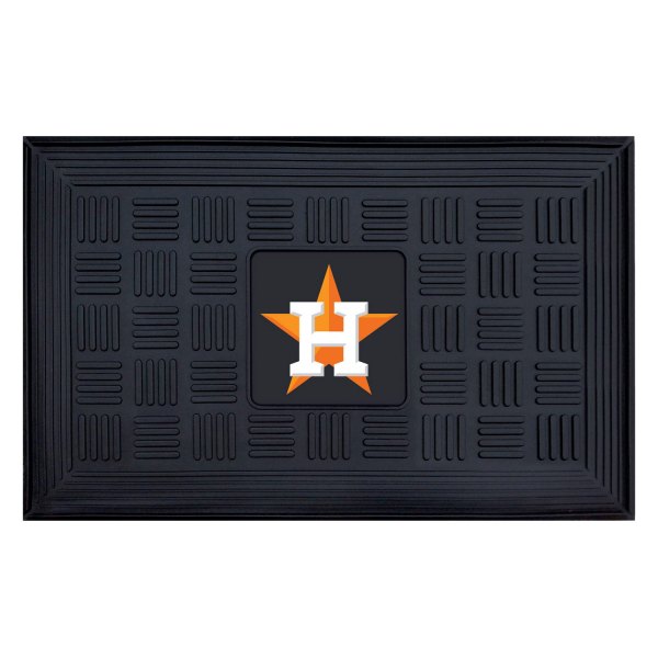 FanMats® - Houston Astros 19.5" x 31.25" Ridged Vinyl Door Mat with "H/Star" Logo