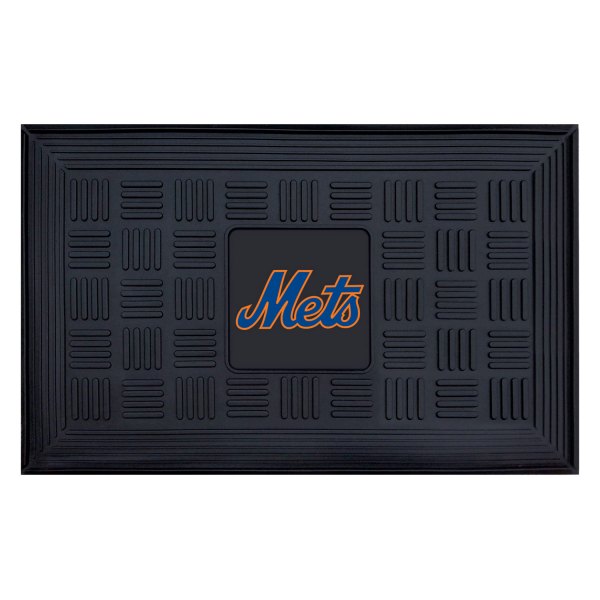 FanMats® - New York Mets 19.5" x 31.25" Ridged Vinyl Door Mat with "Mets" Wordmark
