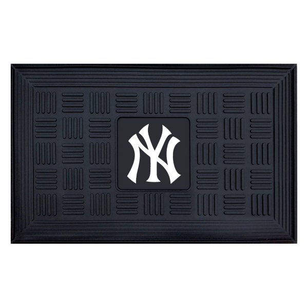 FanMats® - New York Yankees 19.5" x 31.25" Ridged Vinyl Door Mat with "NY" Logo