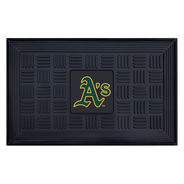 FanMats® - Oakland Athletics 19.5" x 31.25" Ridged Vinyl Door Mat with "As" Logo