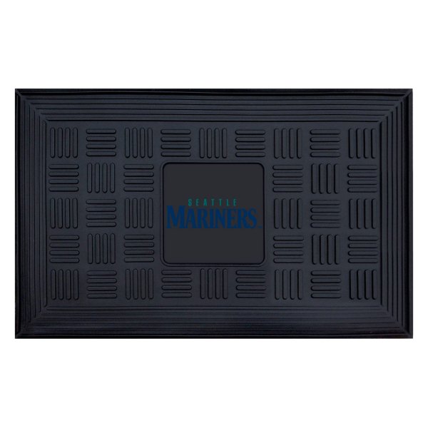 FanMats® - Seattle Mariners 19.5" x 31.25" Ridged Vinyl Door Mat with "Seattle Mariners" Wordmark