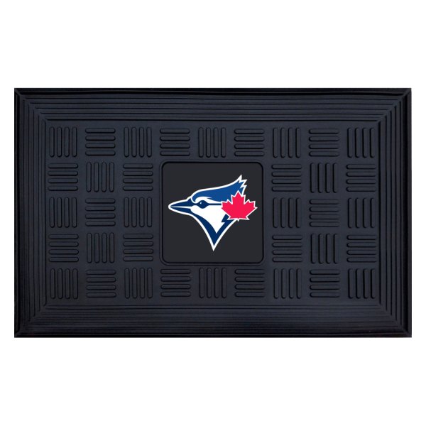 FanMats® - Toronto Blue Jays 19.5" x 31.25" Ridged Vinyl Door Mat with "Blue Jay" Logo