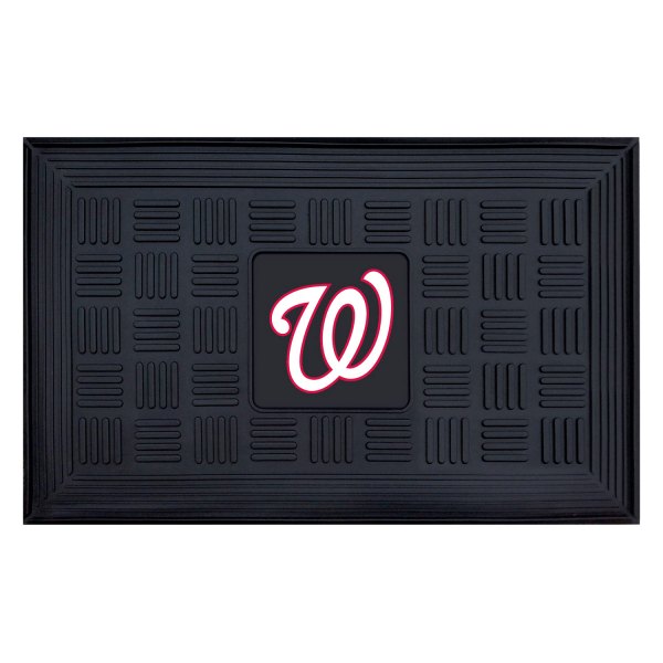 FanMats® - Washington Nationals 19.5" x 31.25" Ridged Vinyl Door Mat with "W" Logo