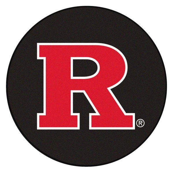 FanMats® - Rutgers University 27" Dia Nylon Face Hockey Puck Floor Mat with "Block R" Logo