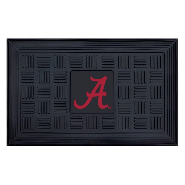 FanMats® - University of Alabama 19.5" x 31.25" Ridged Vinyl Door Mat with "Script A" Logo