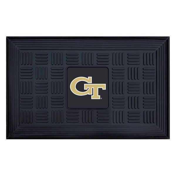 FanMats® - Georgia Tech 19.5" x 31.25" Ridged Vinyl Door Mat with "GT" Logo
