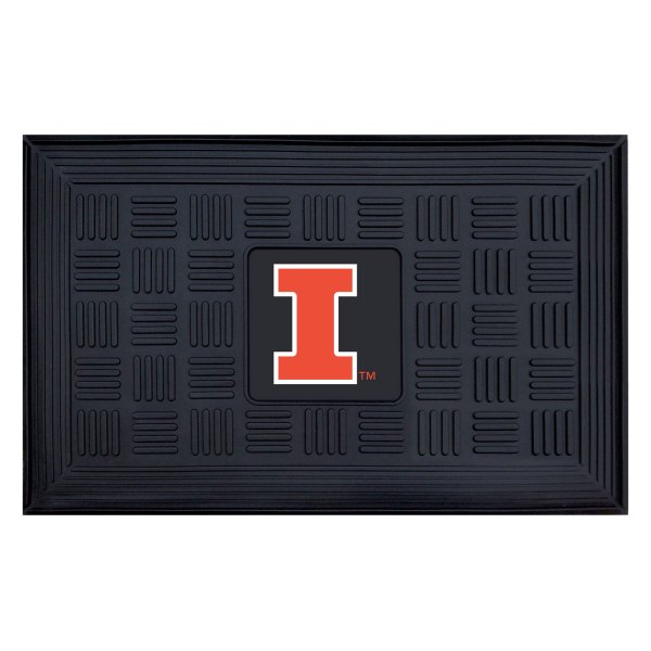 FanMats® - University of Illinois 19.5" x 31.25" Ridged Vinyl Door Mat with "I" Logo