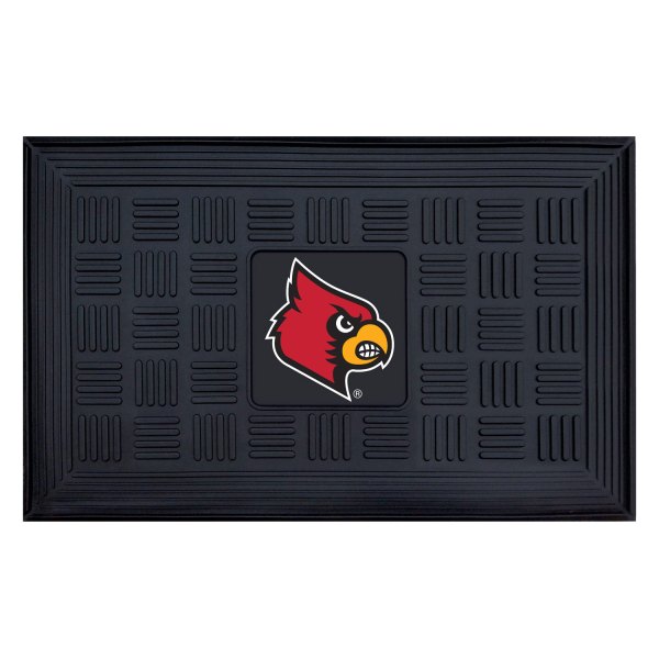 FanMats® - University of Louisville 19.5" x 31.25" Ridged Vinyl Door Mat with "Cardinal" Logo