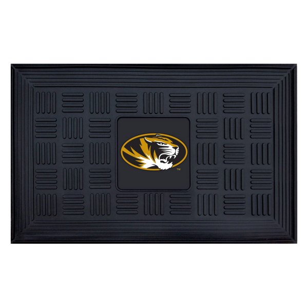 FanMats® - University of Missouri 19.5" x 31.25" Ridged Vinyl Door Mat with "Oval Tiger" Logo